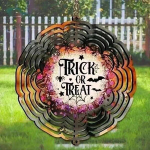 8 inch trick or treat  welcome front door /outside wind spinner